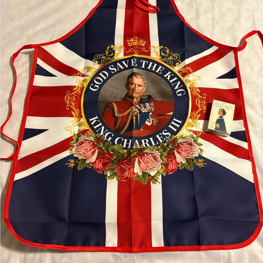 Union Jack Apron with King Charles III Design